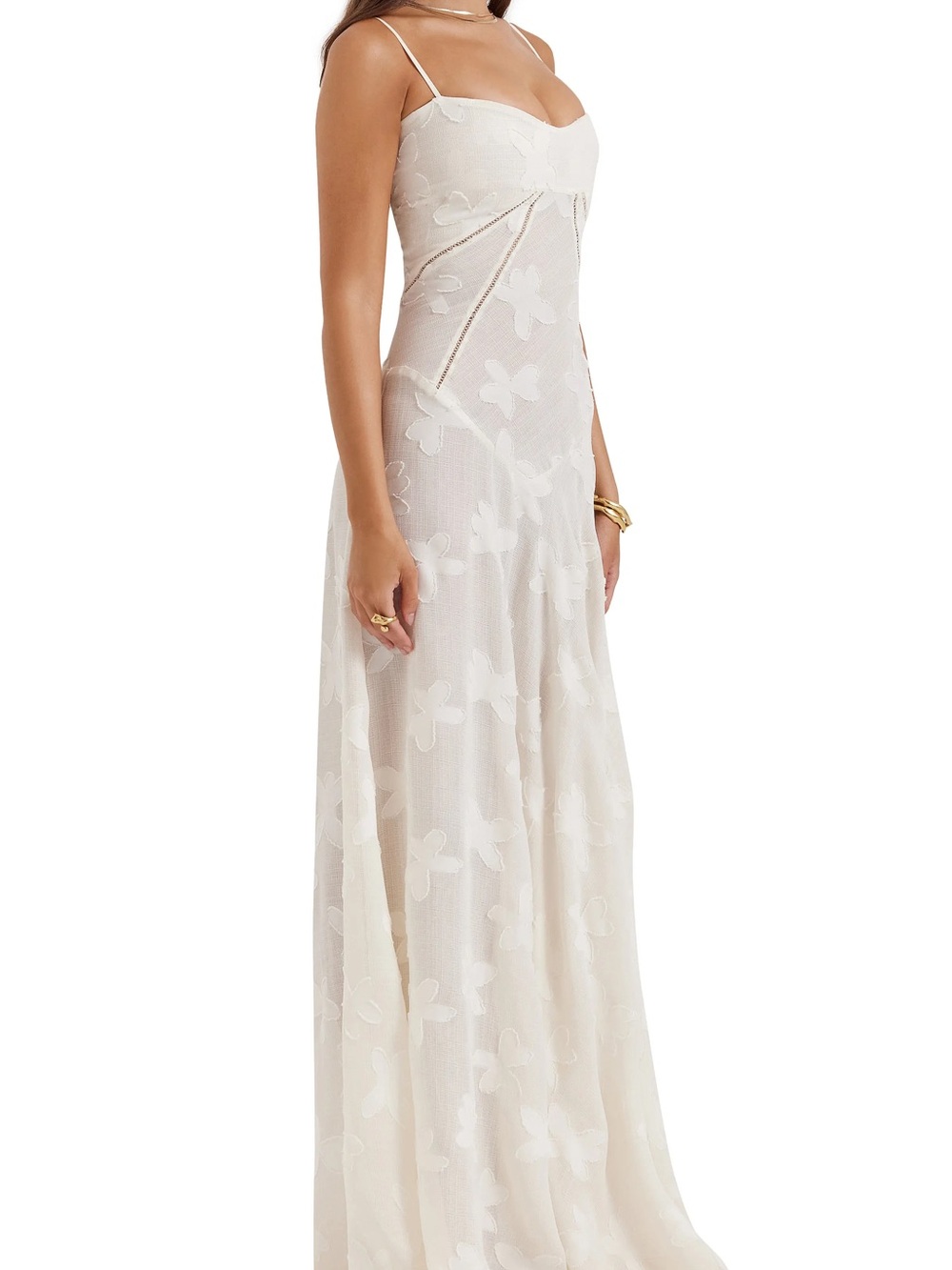 Seren Blush Sheer Lace-Up Back Gown House of CB - Picture 12 of 15